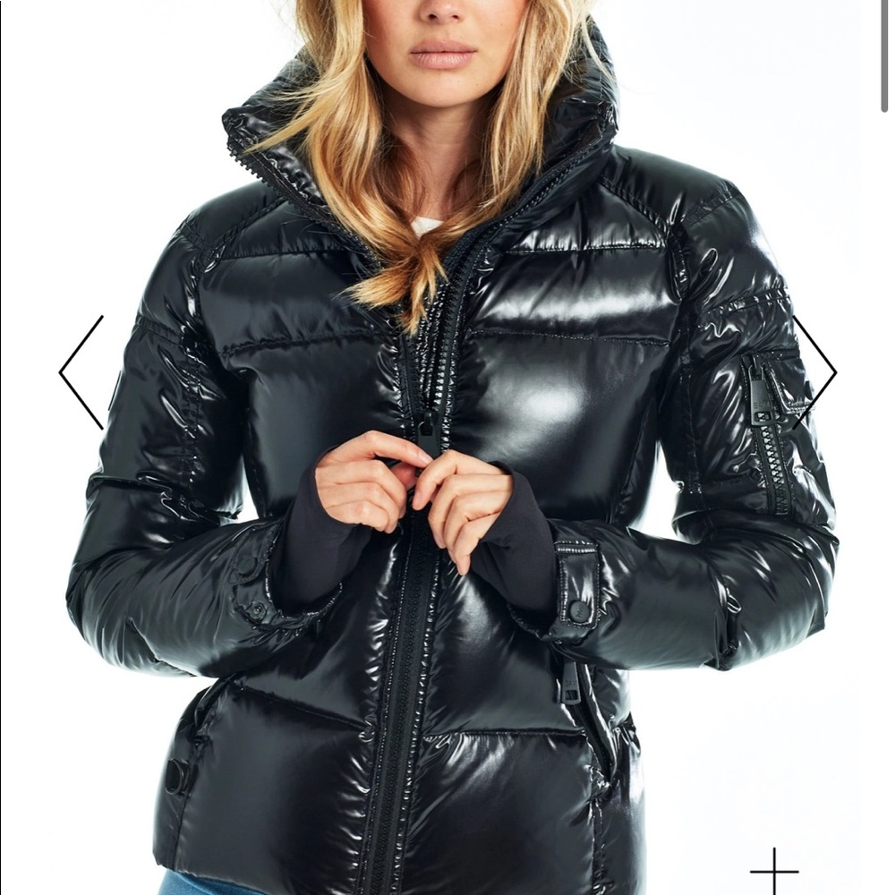 Sam. NYC puffer jacket in Jet (black).